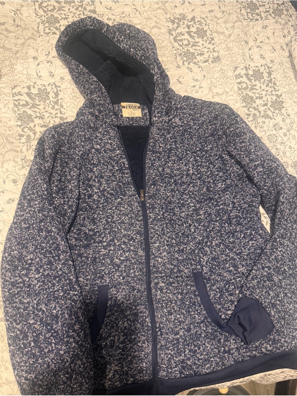 Men’s Open Trails sherpa lined hooded jacket size large.  vgc